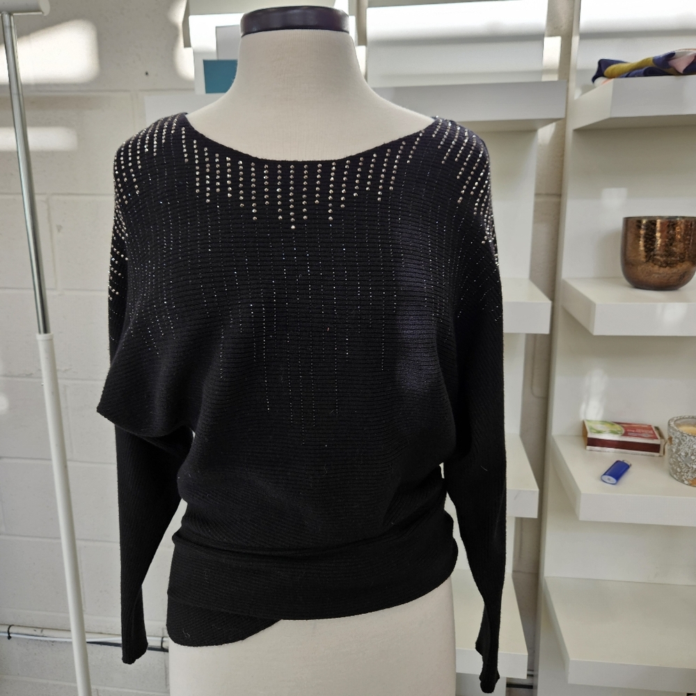 Gradient Sparkle Batwing sweater